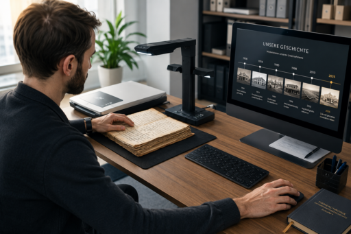 Digitale Firmenchronik erstellen. Eine Schritt-für-Schritt-Anleitung.